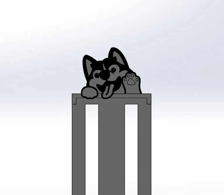 Marcador de Livros Cão Husky