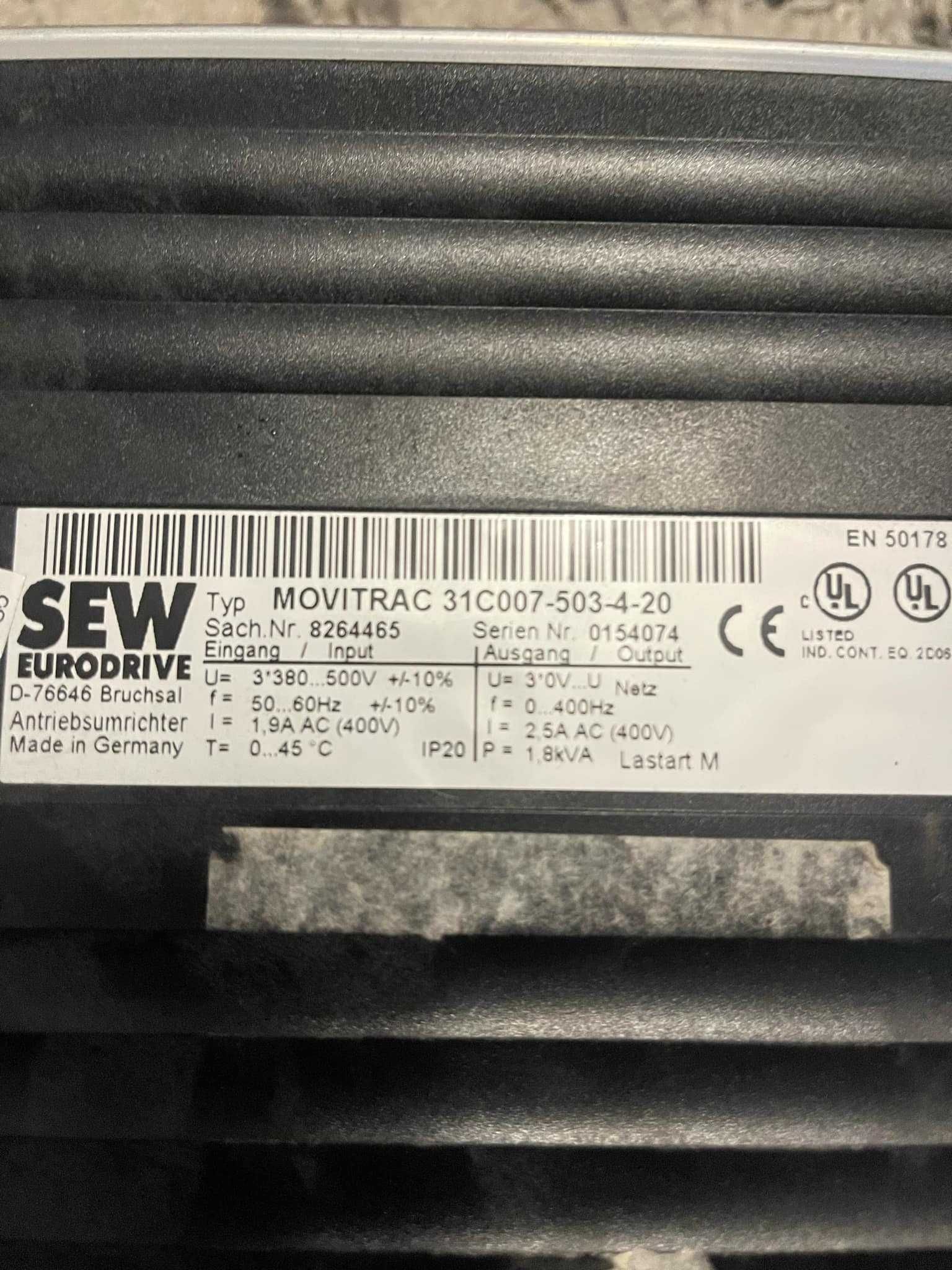 SEW eurodrive MovitracC31C007(sterowanie,garaż,bramy,dom)
