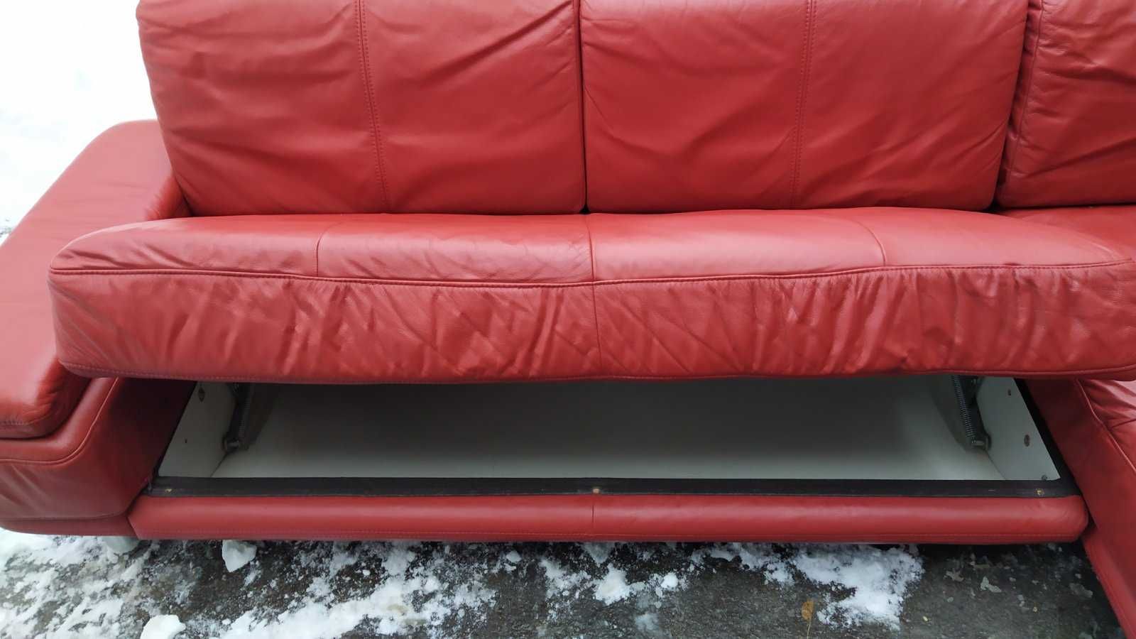 Угловой кожаный диван "W.Schilling" из Германии (030129)