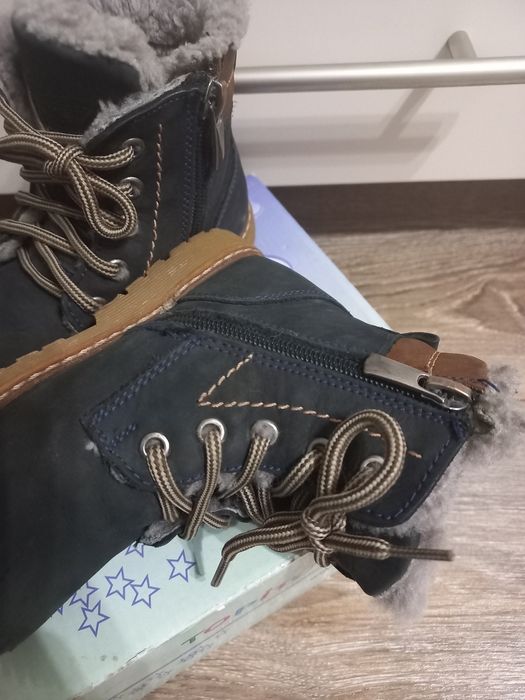 Шкіряні зимові черевики, ботінки, зимове взуття 25 розмір