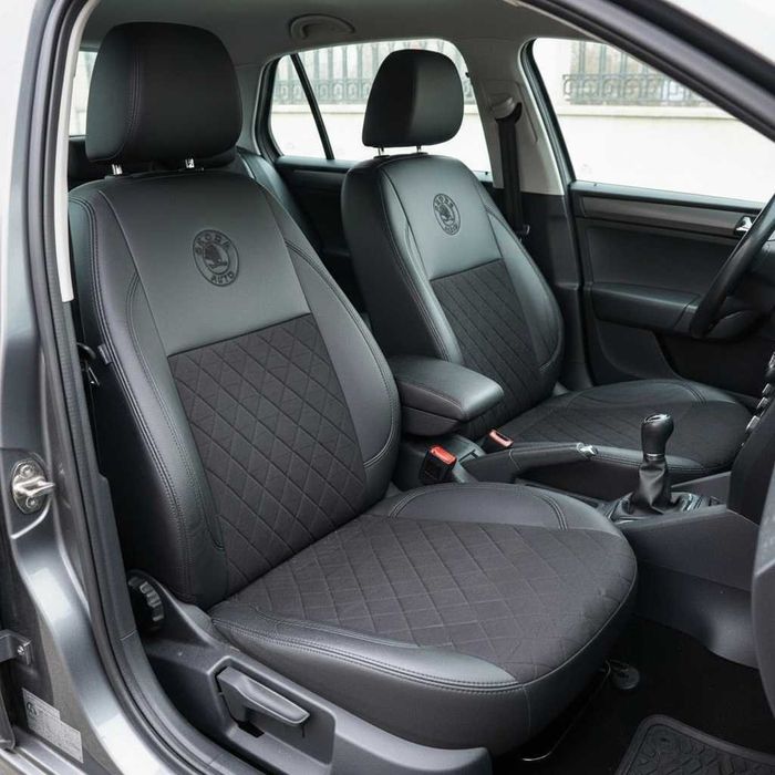 Чехлы салона Skoda Rapid 2012-2020 Экокожа Модельные Новые EMC-Elegant