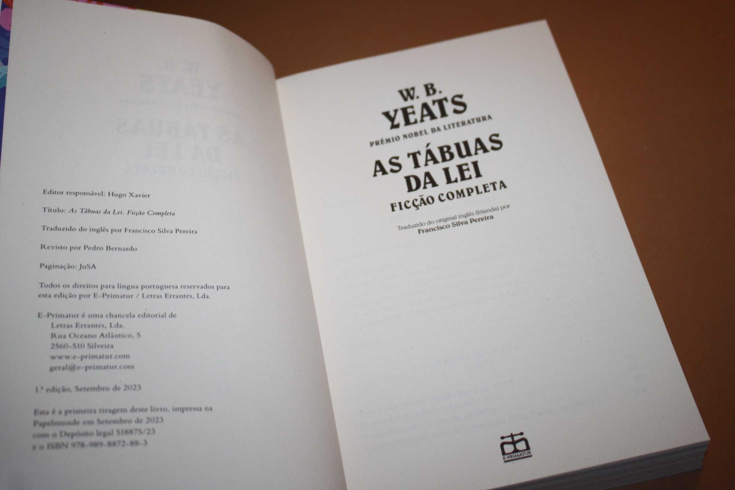 As Tábuas da Lei    – Ficção Completa // de W. B. Yeats