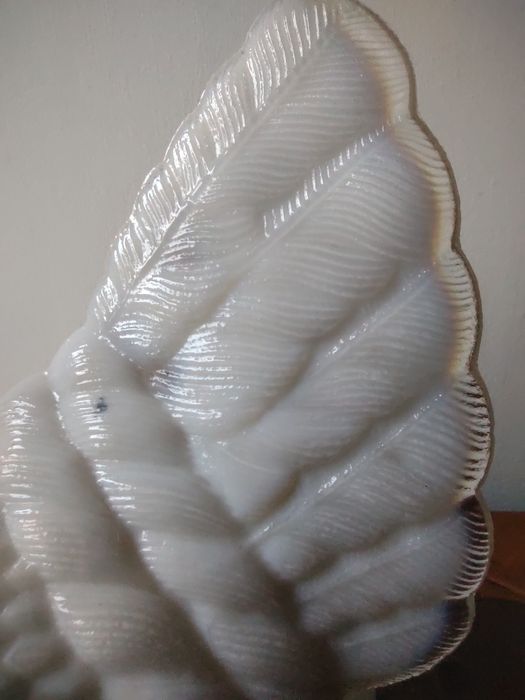 Szkło Ząbkowice kura biała 21cm kolekcja PRL