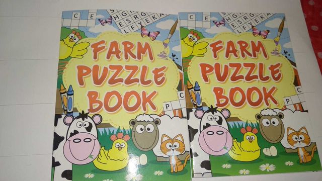 английский язык книжка книга пазлы задачи farm puzzle book