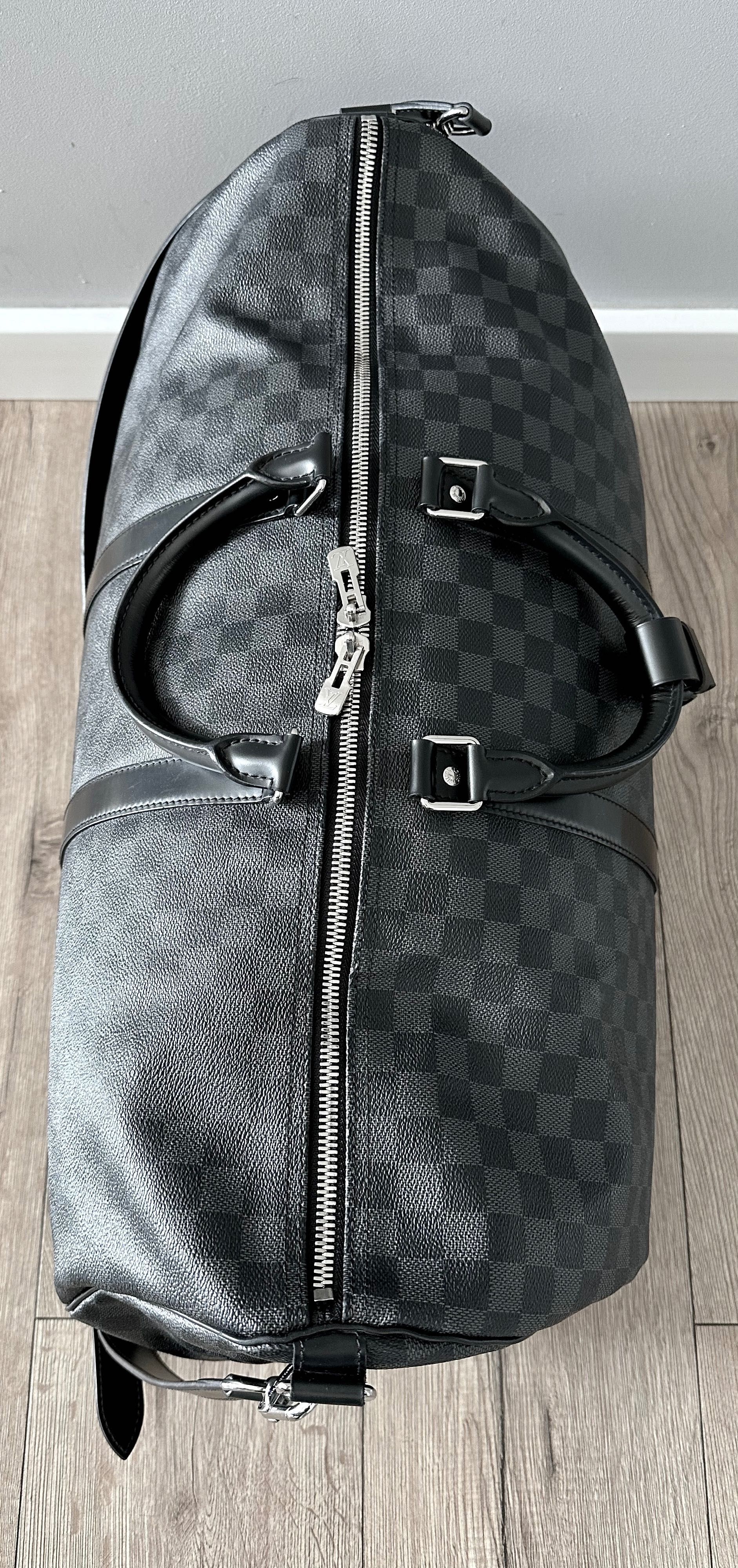 Torba Louis Vuitton Keepall Bandouliere 55.Black Daimer Oryginał