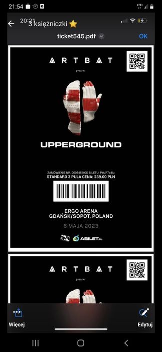 Bilet wstępu Upperground Ergo Arena Gdańsk