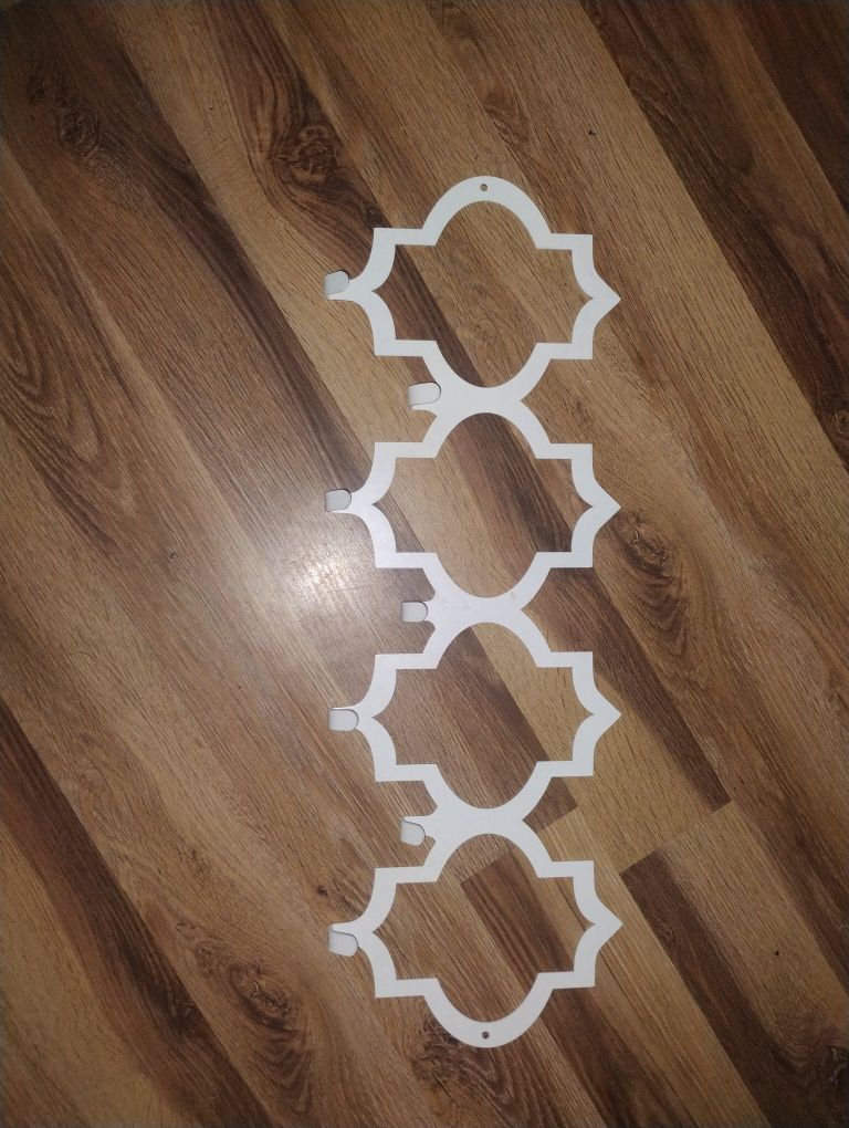 Wieszak metalowy ścienny Maroko 60 cm biały