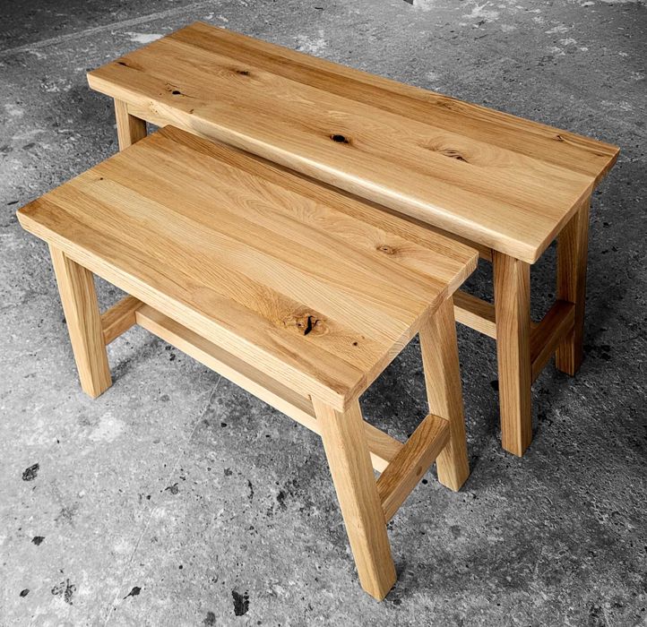 Ławka ławeczka drewniana dębowa