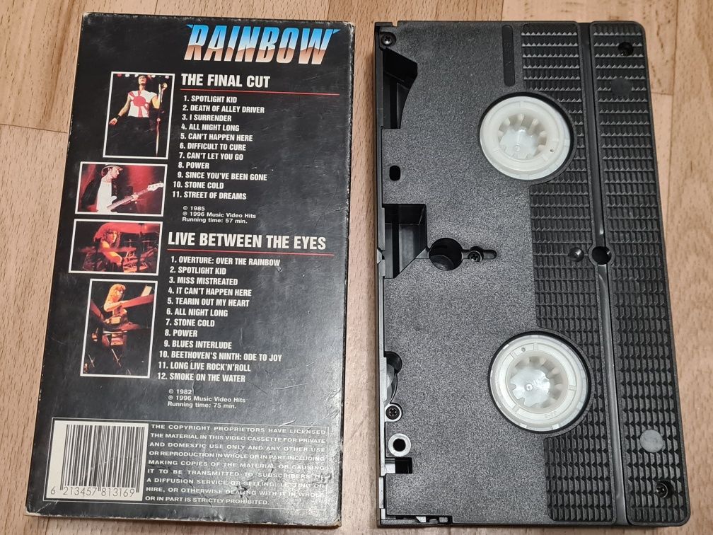Раритет Видео Кассета Группа Rainbow два Концерта на VHS 1982 и 1985