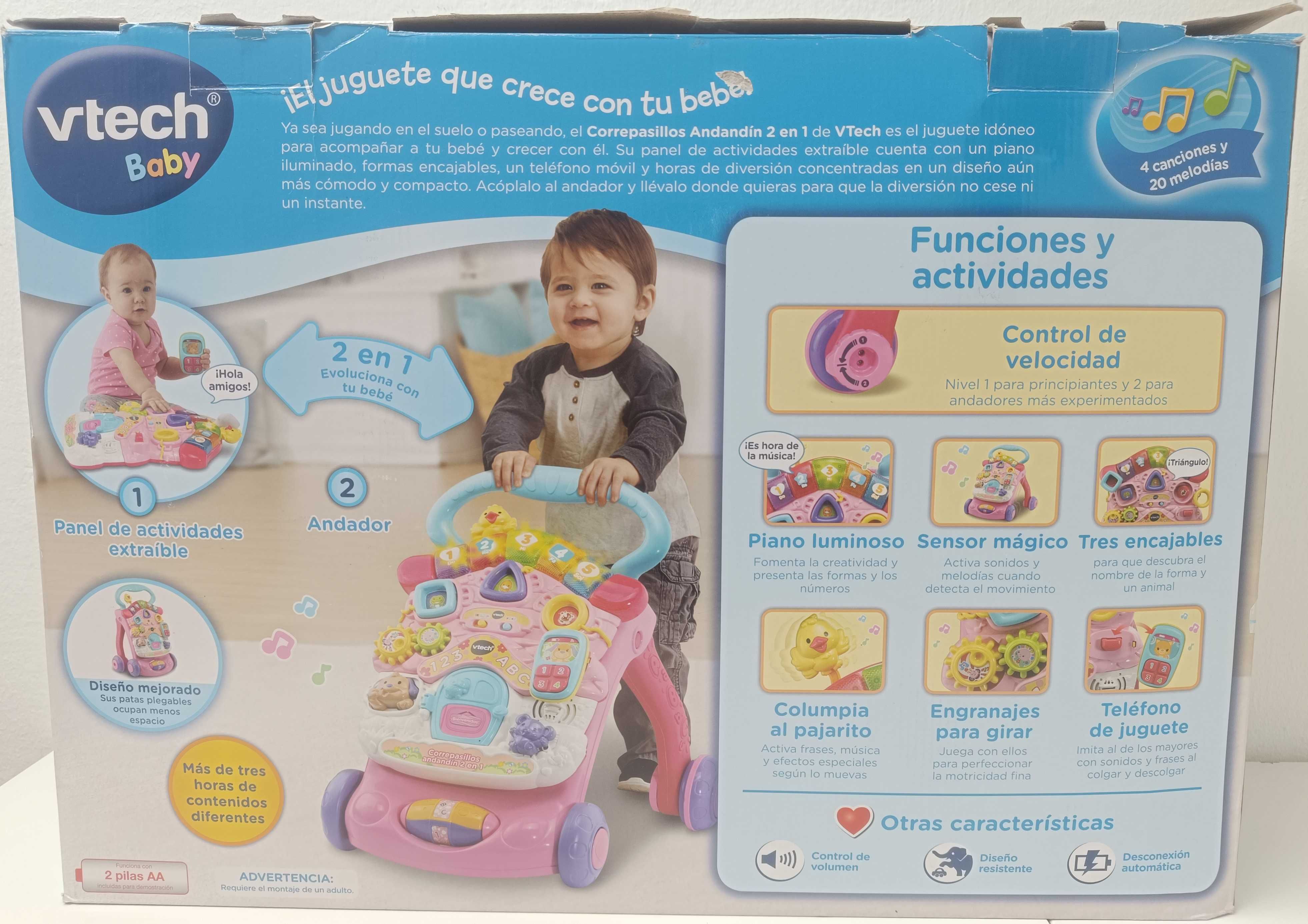 PROMOCJA - 30% Vtech 2 w 1 interaktywny chodzik pchacz dla dzieci