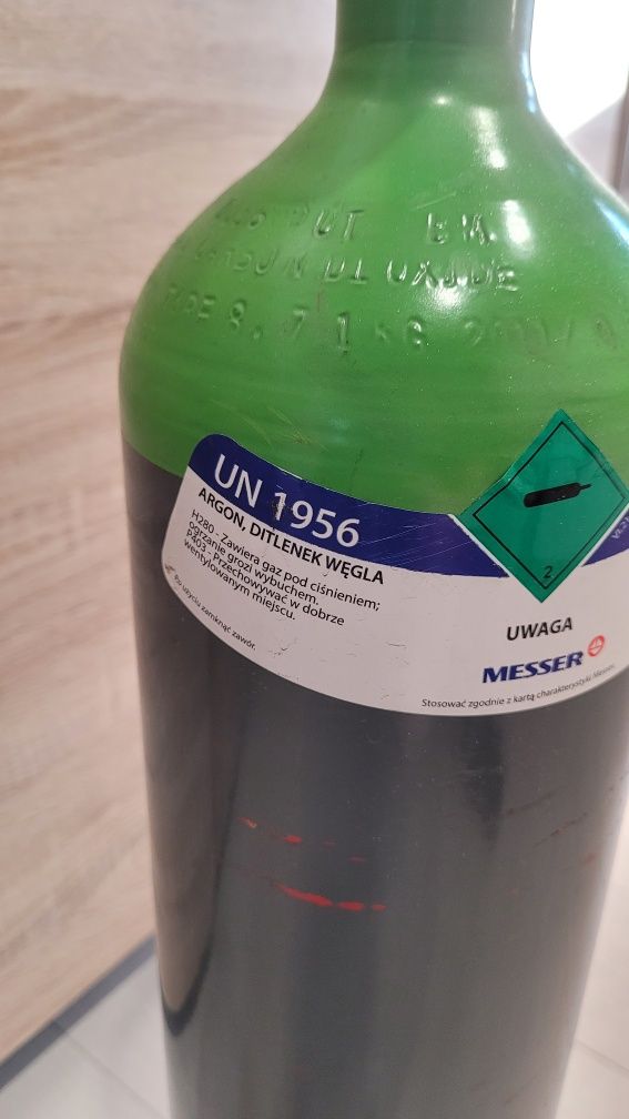 Pusta butla mieszanka mix argon + co2 6,7l.
