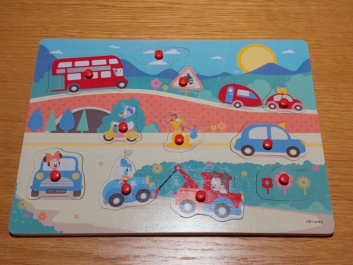 Puzzle drewniane, układanka Disney play tive Junior