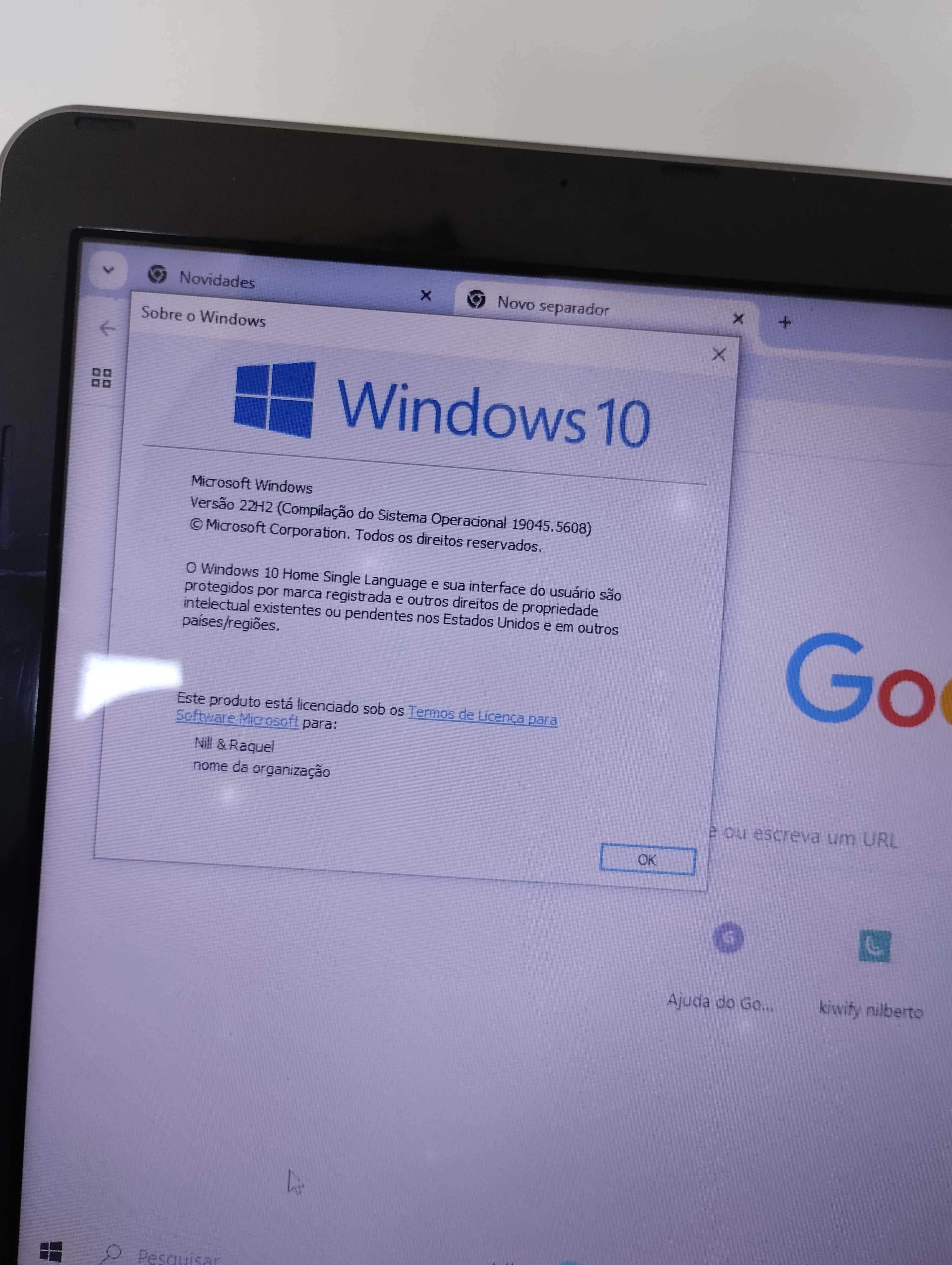 Notebook  funciona perfeitamente