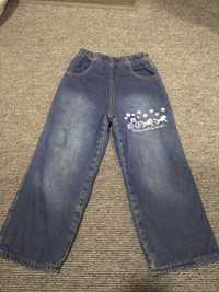 Джинсовые штаны, утеплённые джинсы на флисе на девочку, на 3-4 года.