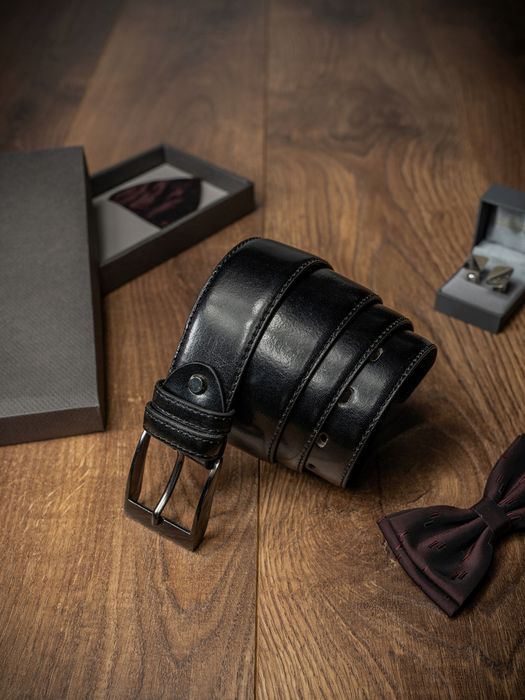 uniwersalny skórzany pasek męski z klasyczną klamrą - rovicky 115