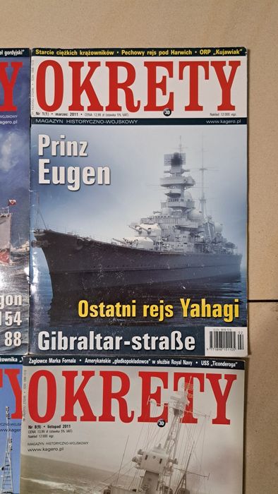 Czasopismo Okręty 4 szt.