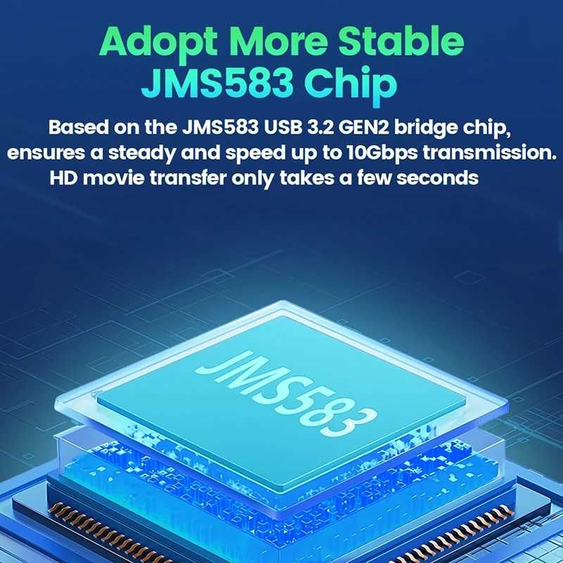 Внешний адаптер Onvian M.2 NVMe 2230 PCIe SSD to USB 3.2 Gray карман