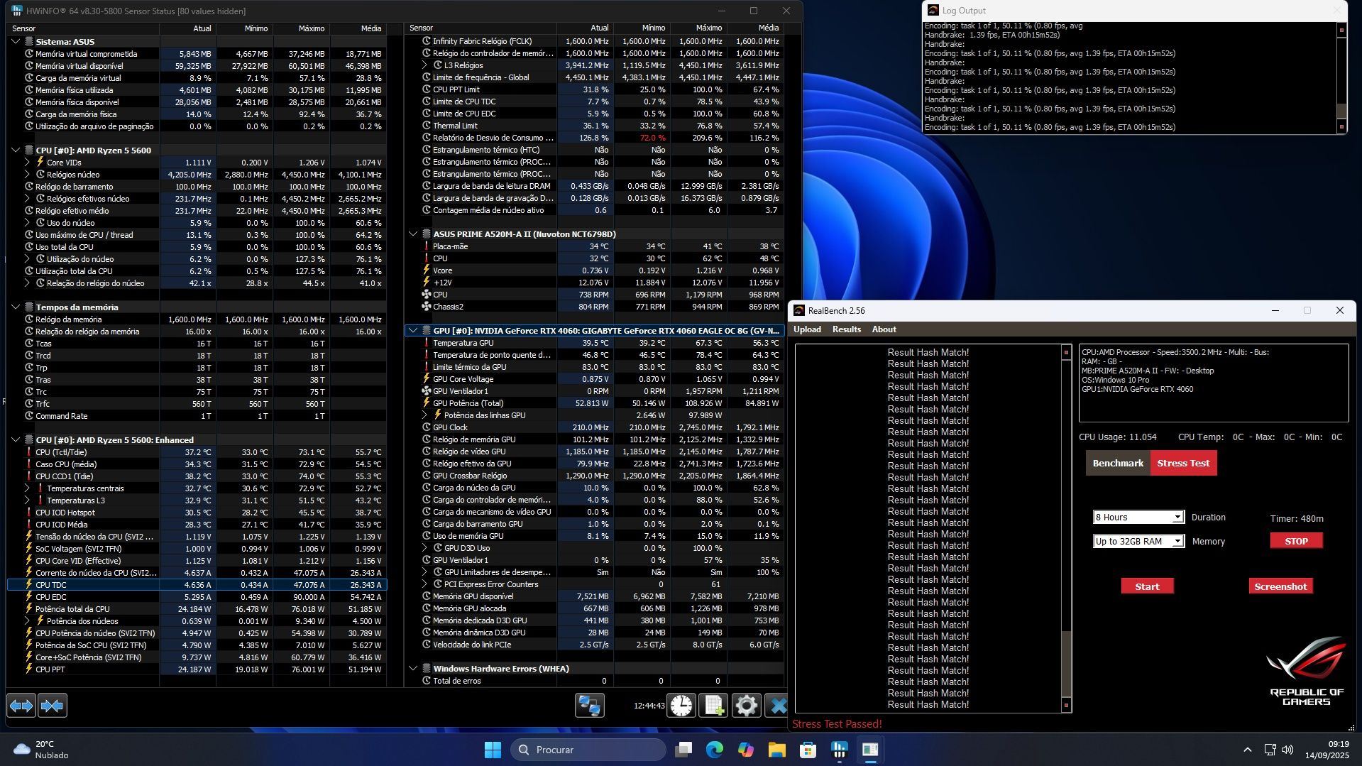 PC Gaming Ryzen 5600 4.4GHz / RTX 4060 / 32GB 3200 / RGB / 1TB NVMe