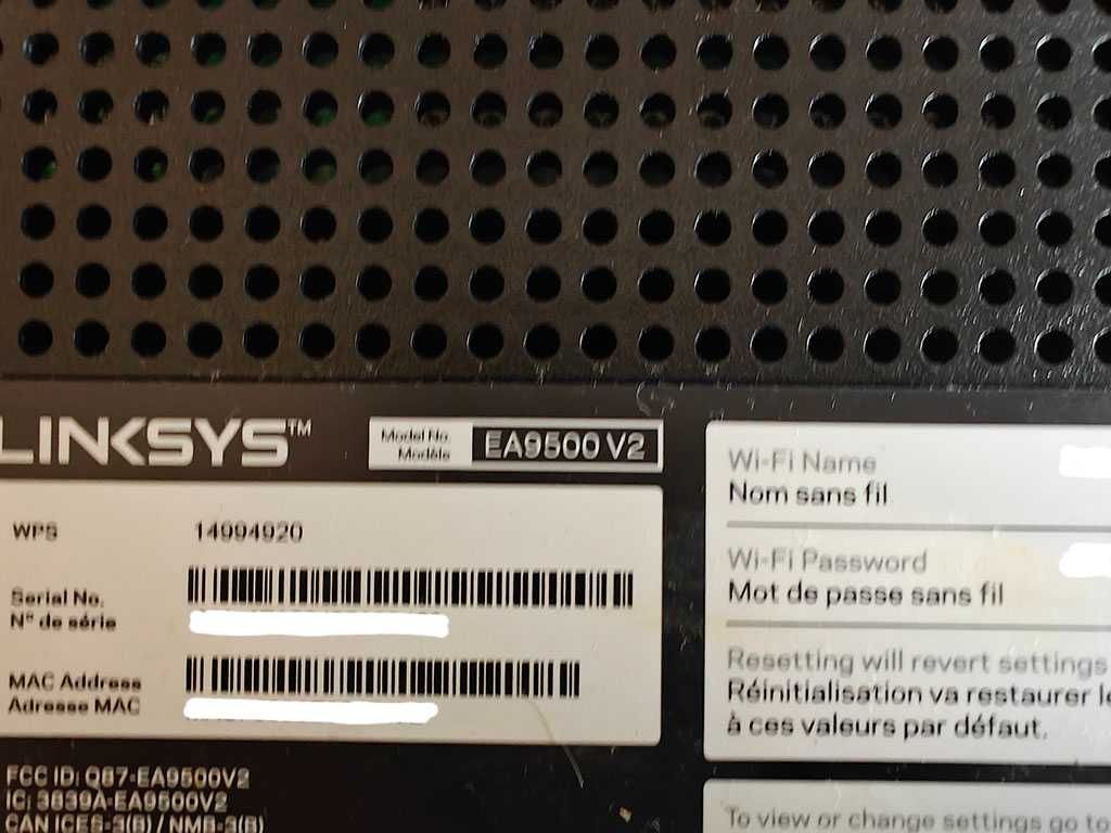 Linksys EA9500 v2 Маршрутизатор Wi-Fi  ac, 2.4 ГГц, 5 ГГц, роутер