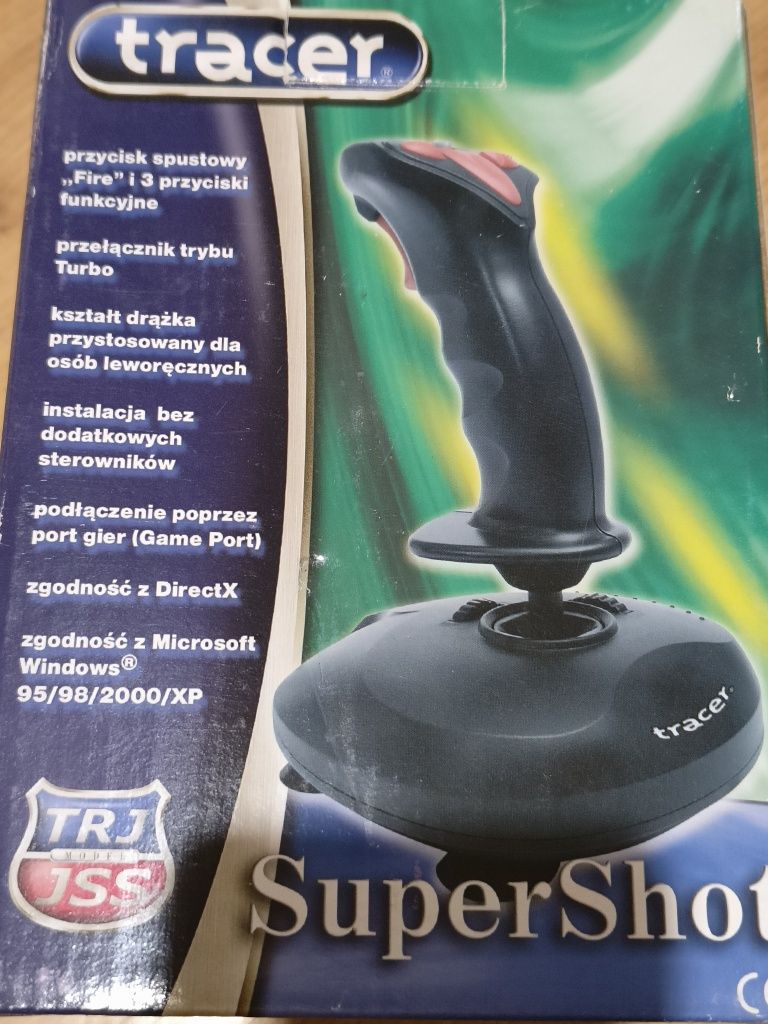 Oryginalny Joystick Tracer SuperShot TRJ Model JSS Game Pad Nowy 2003r