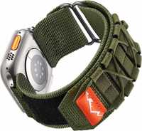 Pasek Upeak do Apple Watch tkanina Army Green r. S