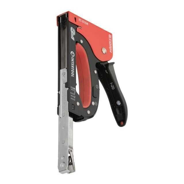Степлер строительный 3в1, под скобу, гвоздь, шпильку INTERTOOL RT-0104