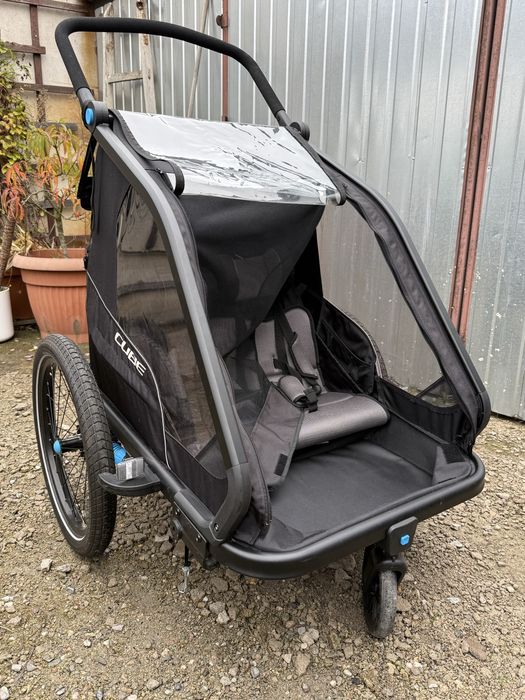 Przyczepka rowerowa Cube Trailer CMPT Double + zestaw do joggingu