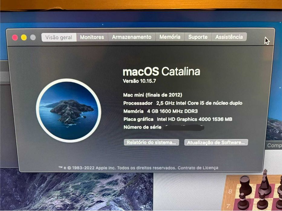 Mac mini 2012, 2,5Ghz intel i5, 4 GB Ram DDR3 1600 MHz