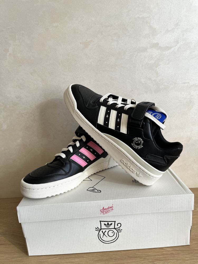 Кросівки чоловічі ADIDAS FORUM LOW BLACK розмір 45