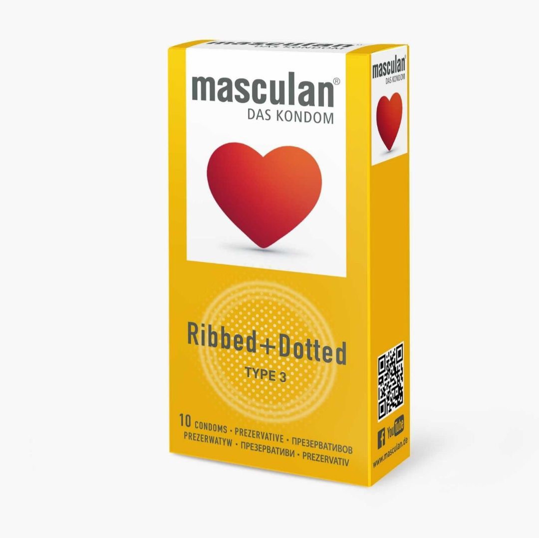 Презервативы Masculan Ribbed+Dotted маскулан чувствительные