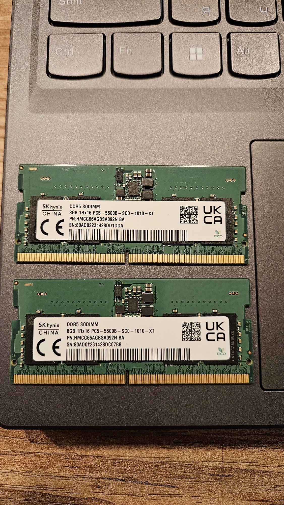 Оперативна пам'ять SK hynix DDR5 SODIMM 2x8 Gb 5600