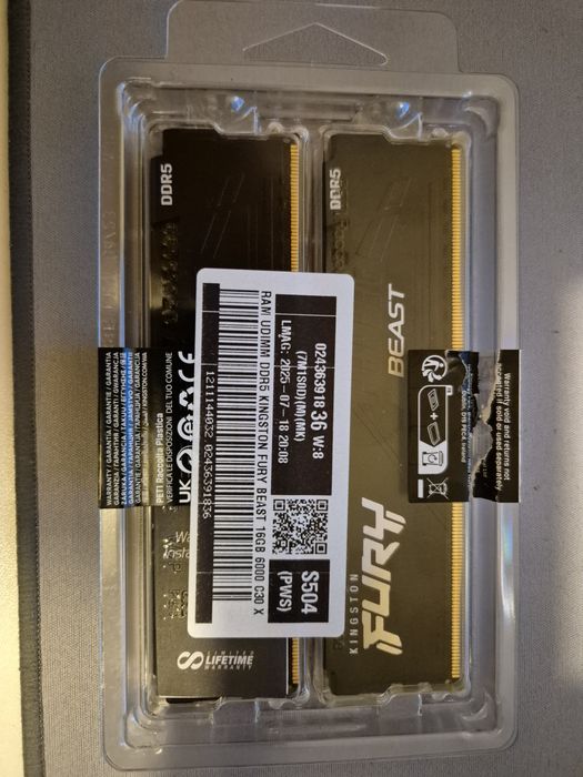 Kingston Fury Beast DDR5 16GB (2×8) 6000Mhz CL30
