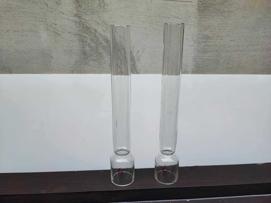 Stary klosz kominek śr 41 mm.wys.24,2 cm.na naftowa,cena za 1