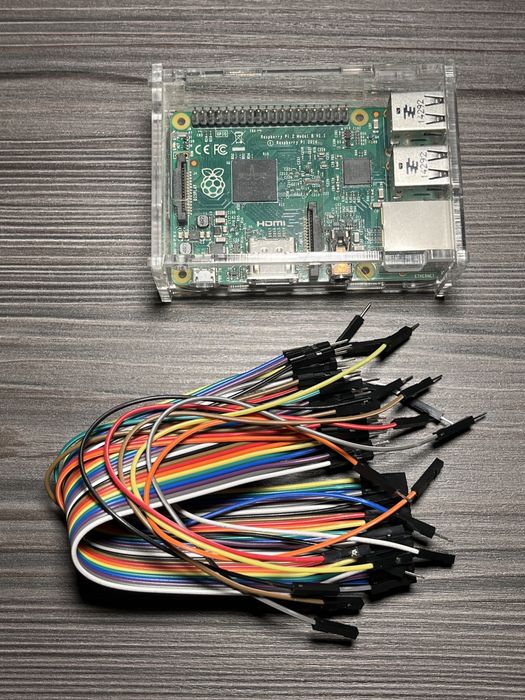 Raspberry Pi 2 model B v1.1 2014 + прозорий корпус + контакти для GPIO