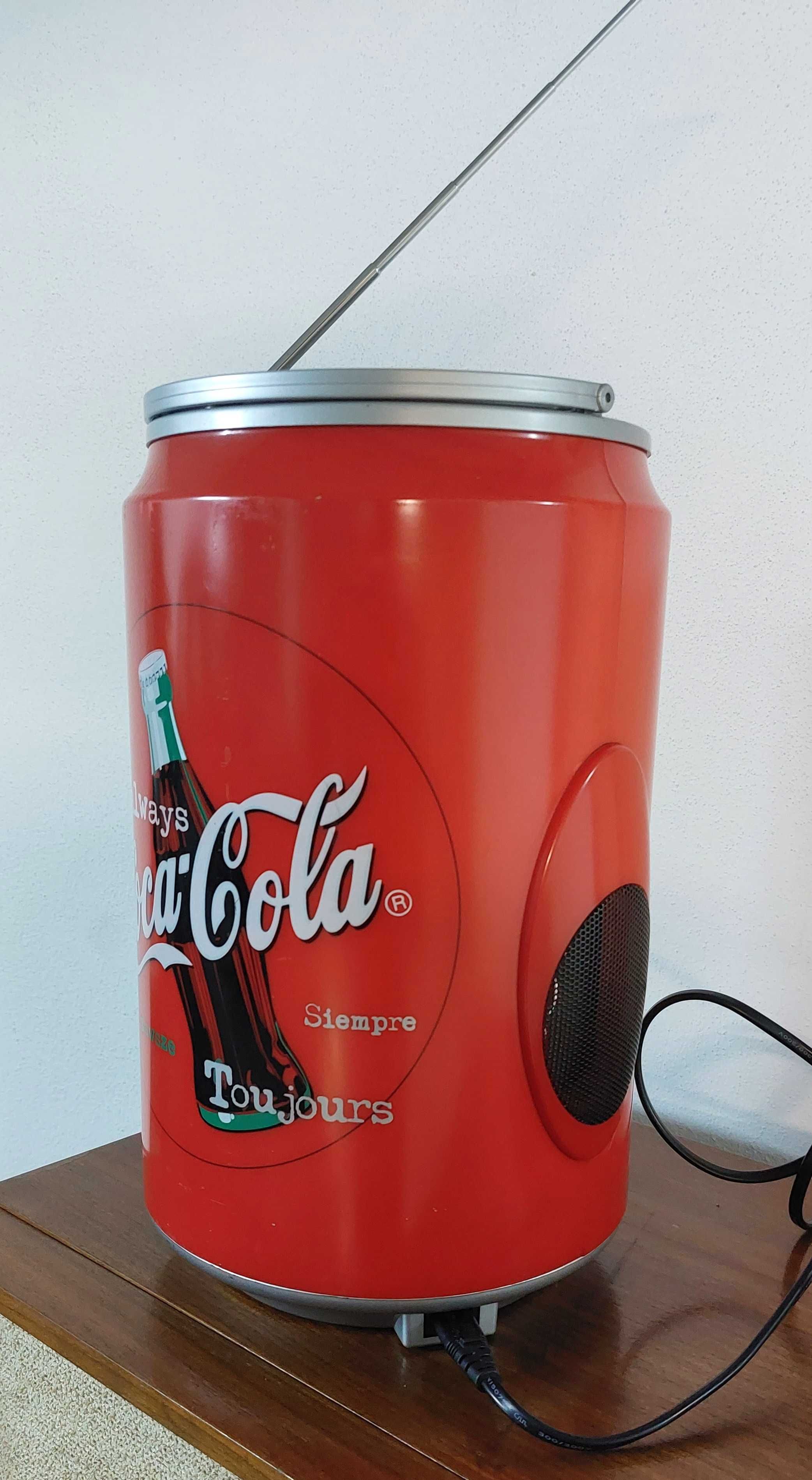 Rádio e leitor de cassetes Coca-Cola