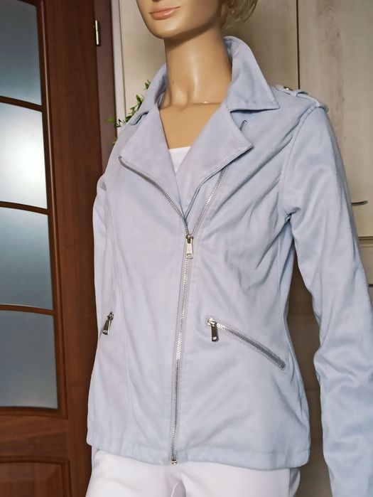 Sg Błękitna ramoneska damska 38 , M lekka kurtka ala katana 38 , M
