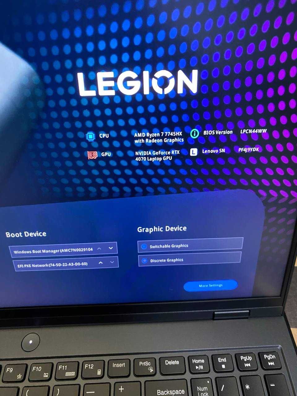 Legion Pro 5 16ARX8 (82WM00BGUS) 16DDR5,4070,1TB,240Гц,Ryzen 7 7745HX