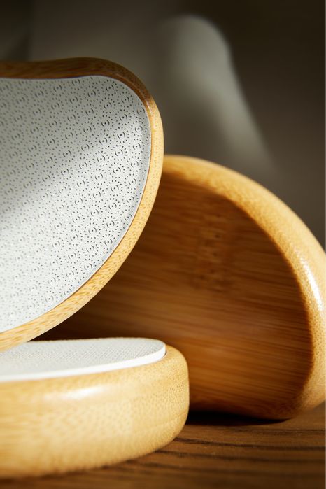 Pilnik do stóp z białego nano szkła i bambusa