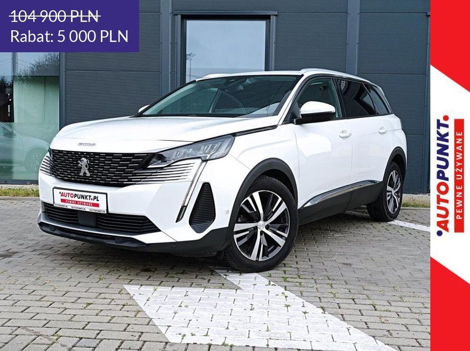 Peugeot 5008 Allure Pack 2.0 HDI 177KM, 2021r. FV23% * 7 MIEJSC * Full LED * Kam360