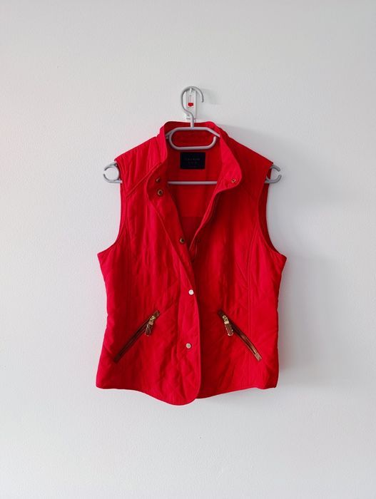 Damski czerwony bezrękawnik, cienki, letni, M, 38, Zara