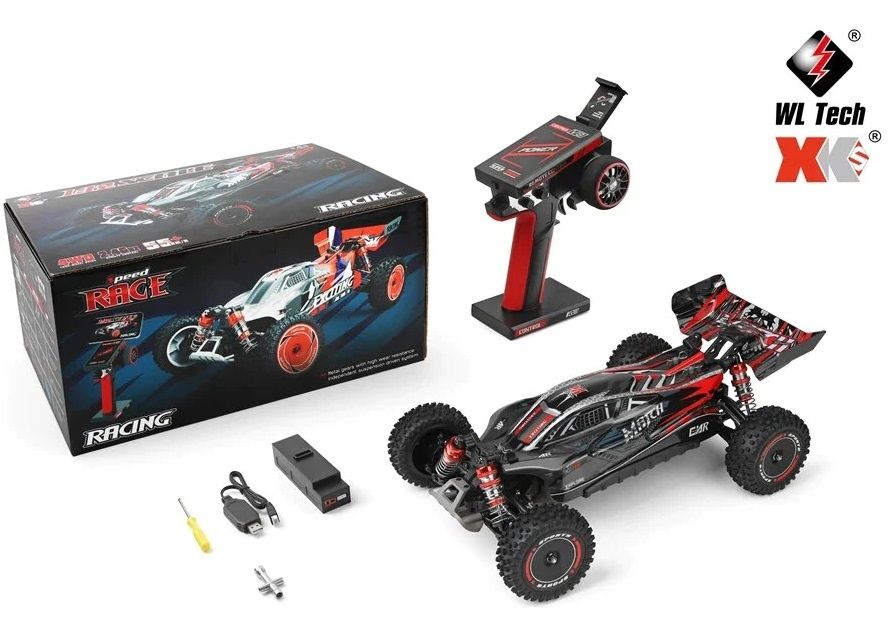 Carro RC Buggy XK Wltoys 124010 Li-po 4x4 55Km/h