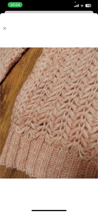 Кофта Mango р.S вʼязана пудрова светр джемпер шерсть вовна