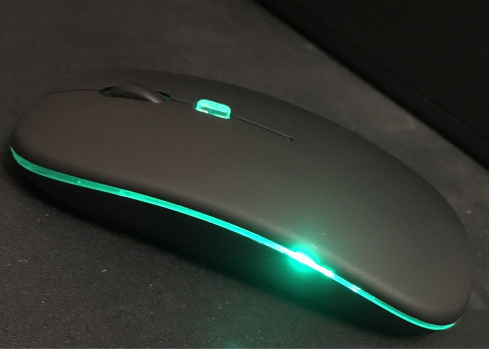Беспроводная мышь двух режимная с подсветкой