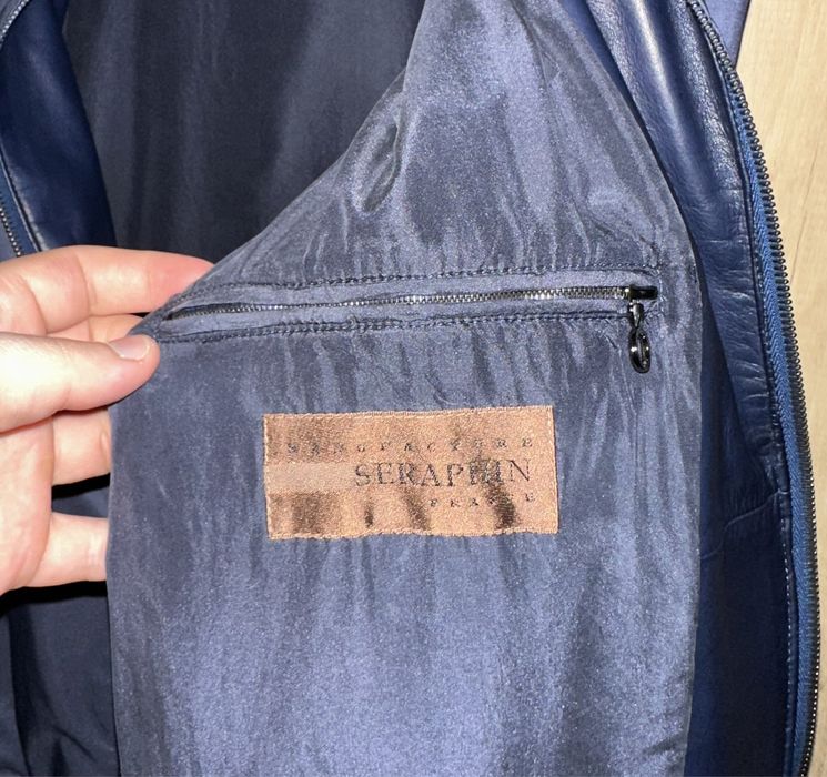 Куртка-бомбер с кожей ягненка Seraphin