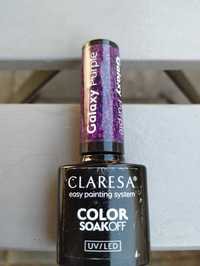 Claresa nowy nieotwierany lakier hybrydowy Galaxy purple brokat fiolet