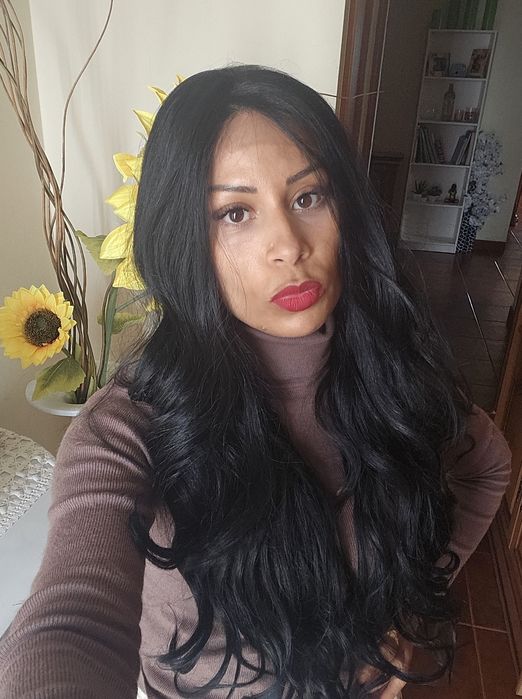 Full lace de fibra realista