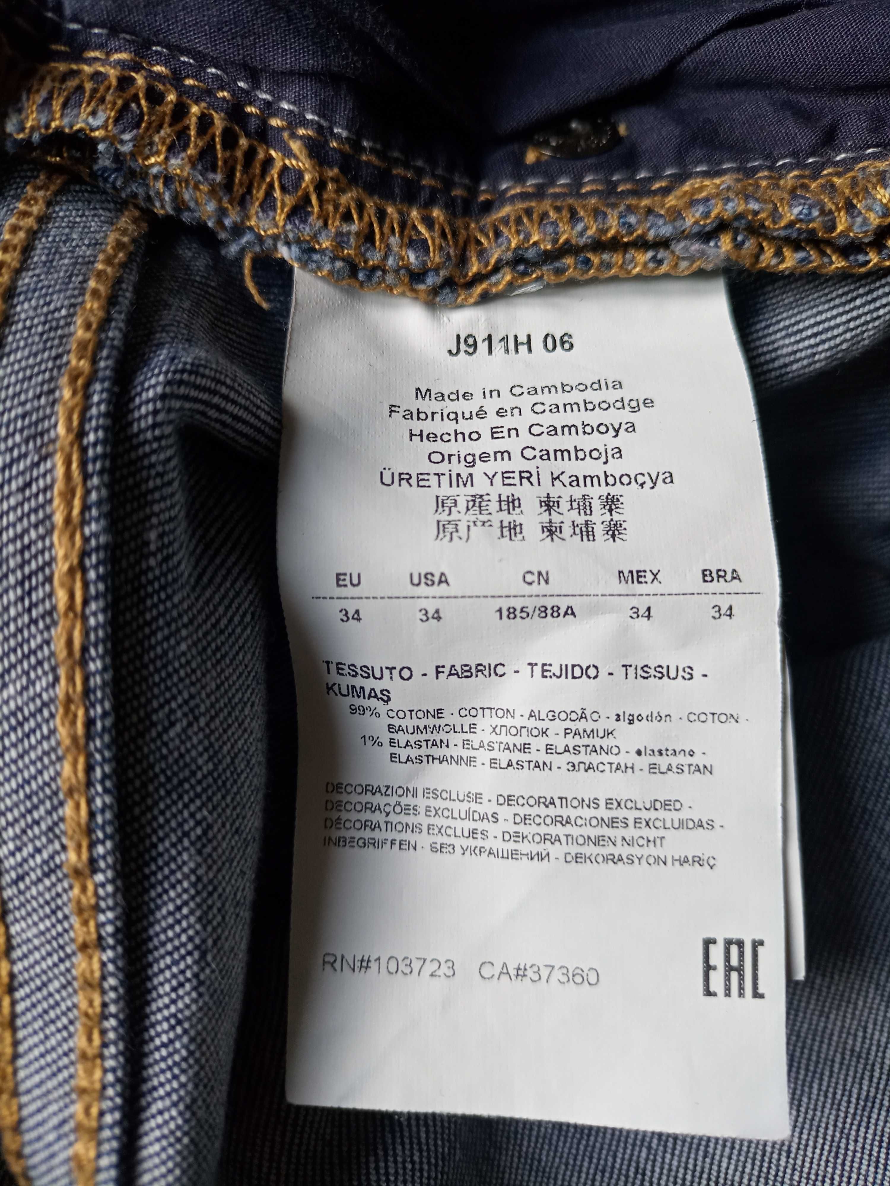 AJ Armani Jeans spodnie jeansowe 34 185/88A  RN#103723