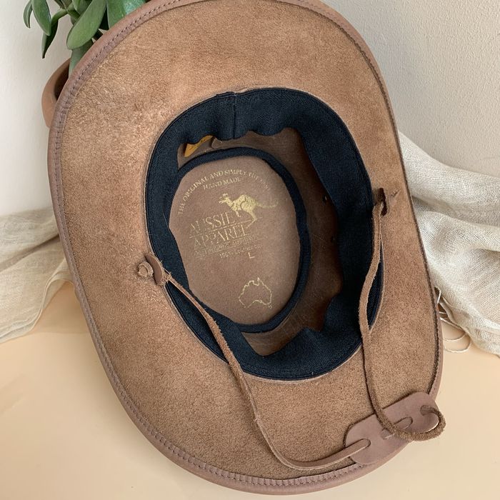 Ковбойская шляпа капелюх шкіра Aussie Apparel rider розмір L Австралія