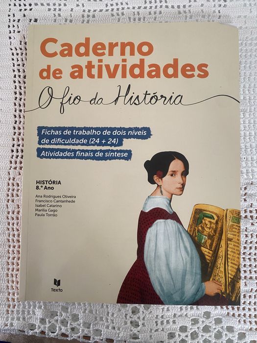 livro de historia com caderno de atividades e apoio ao estudo