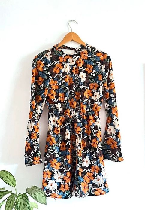 Vestido Florido S Costas Expostas- Flowery Dress S Exposed Back